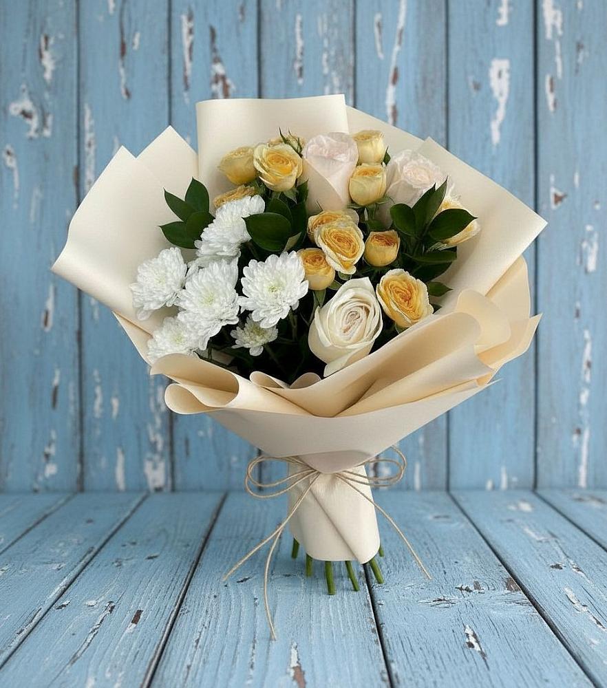 Букет цветов из: Розы и Хризантемы в Мухене