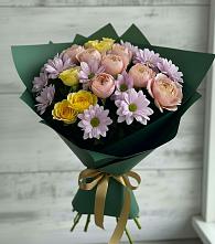 Букет цветов из:  Хризантемы и Розы в Мухене