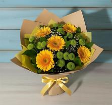 Букет цветов из:  Герберы и Хризантемы в Мухене