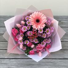 Букет цветов из:  Розы, Герберы и Хризантемы в Мухене
