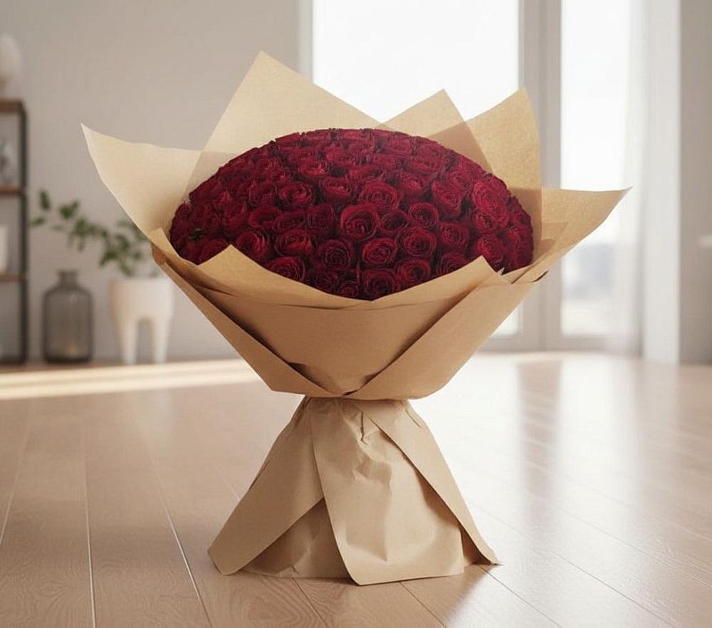 Букет 101 Красная роза в Мухене