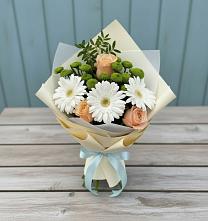 Букет цветов из:  Герберы, Розы и Хризантемы в Мухене