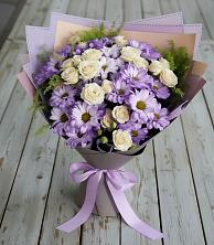 Букет цветов из:  Хризантемы и Розы в Мухене